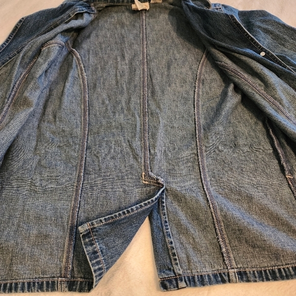 Vintage Women's St John's Bay Denim Blazer Jean Jacket Size Medium - Picture 9 of 16